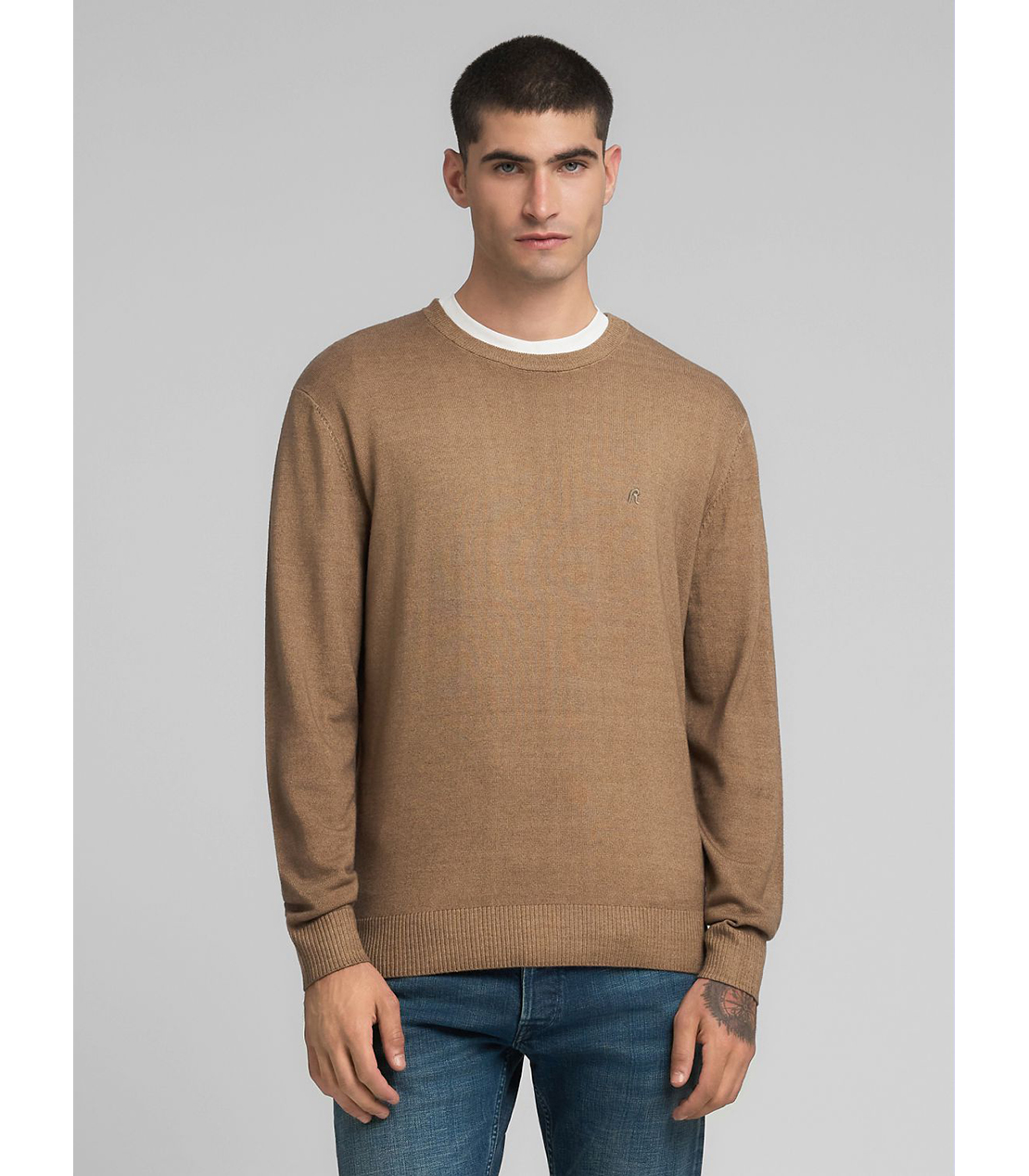 R刺しゅうウールブレンドプルオーバー 詳細画像 サンドベージュ 2